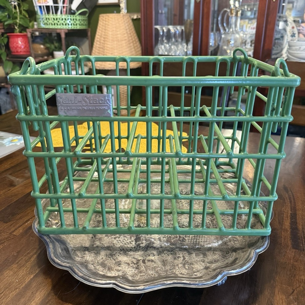 Used Sani Stack‎ Coated wire Plate Washing Basket Crate P23